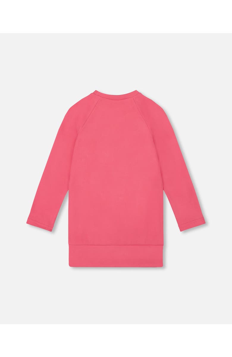 Deux par Deux Super Soft Tunic Tee with Embroidery, Alternate, color, Candy Pink