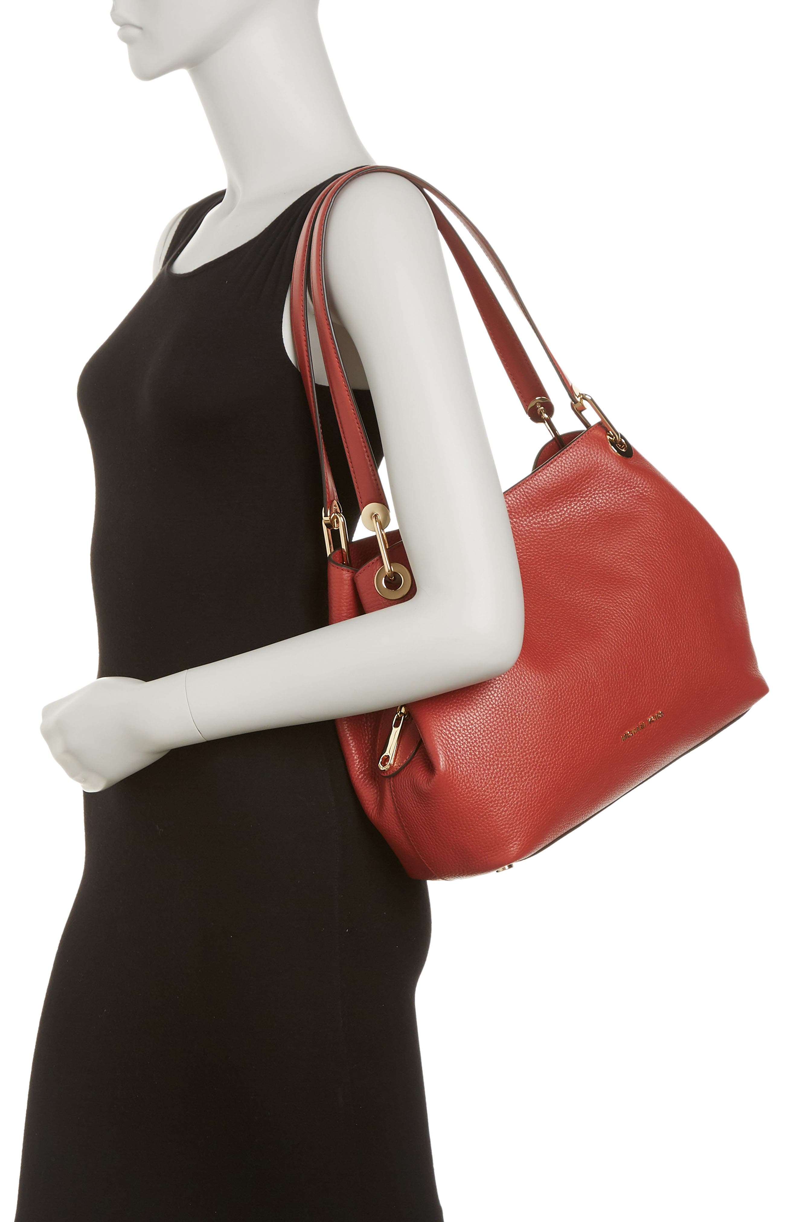 Large Raven Leather Tote, Alternate, color, TERRACOTTA