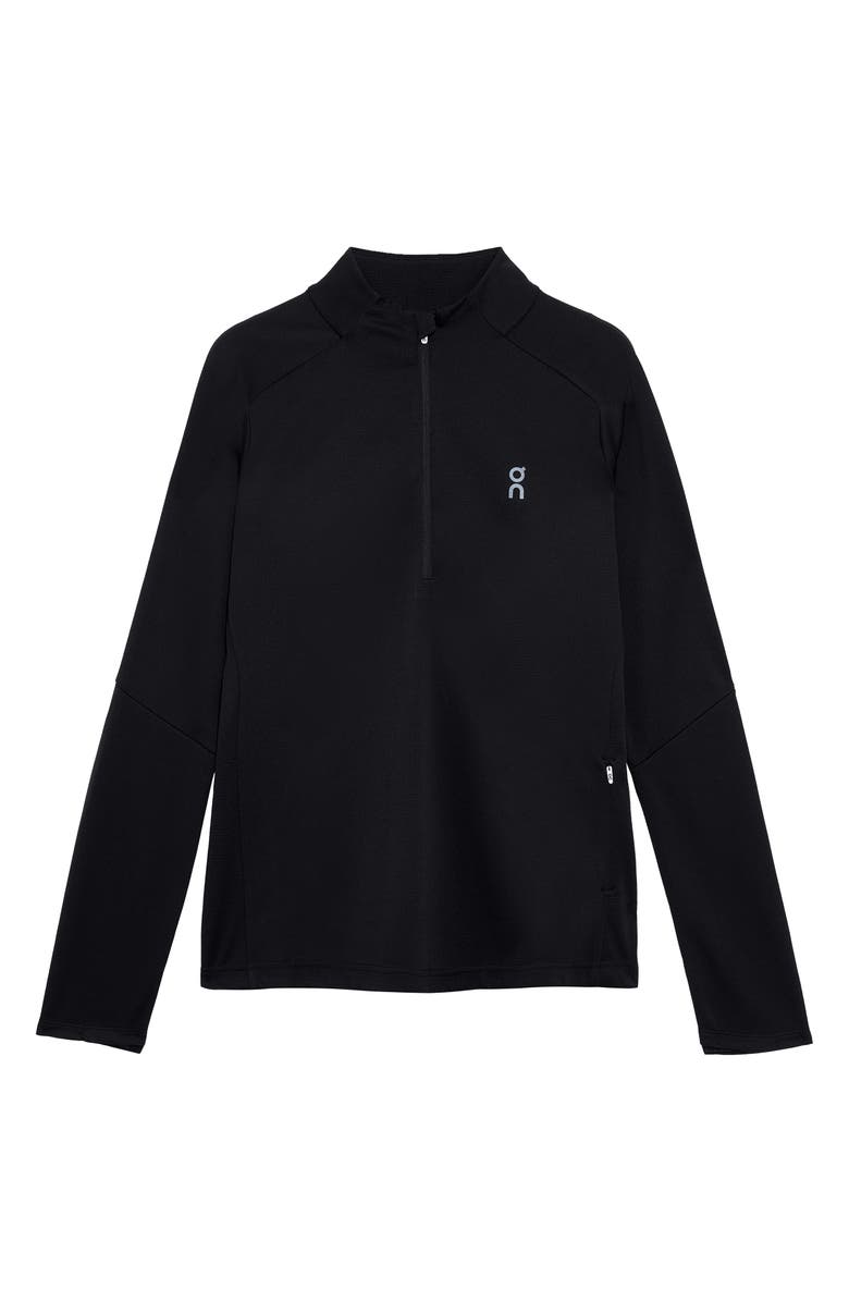 On Climate Quarter Zip Running Top, Alternate, color, Black