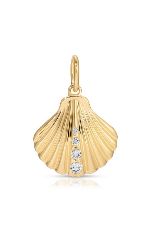 Ef Collection Diamond Shell Pendant