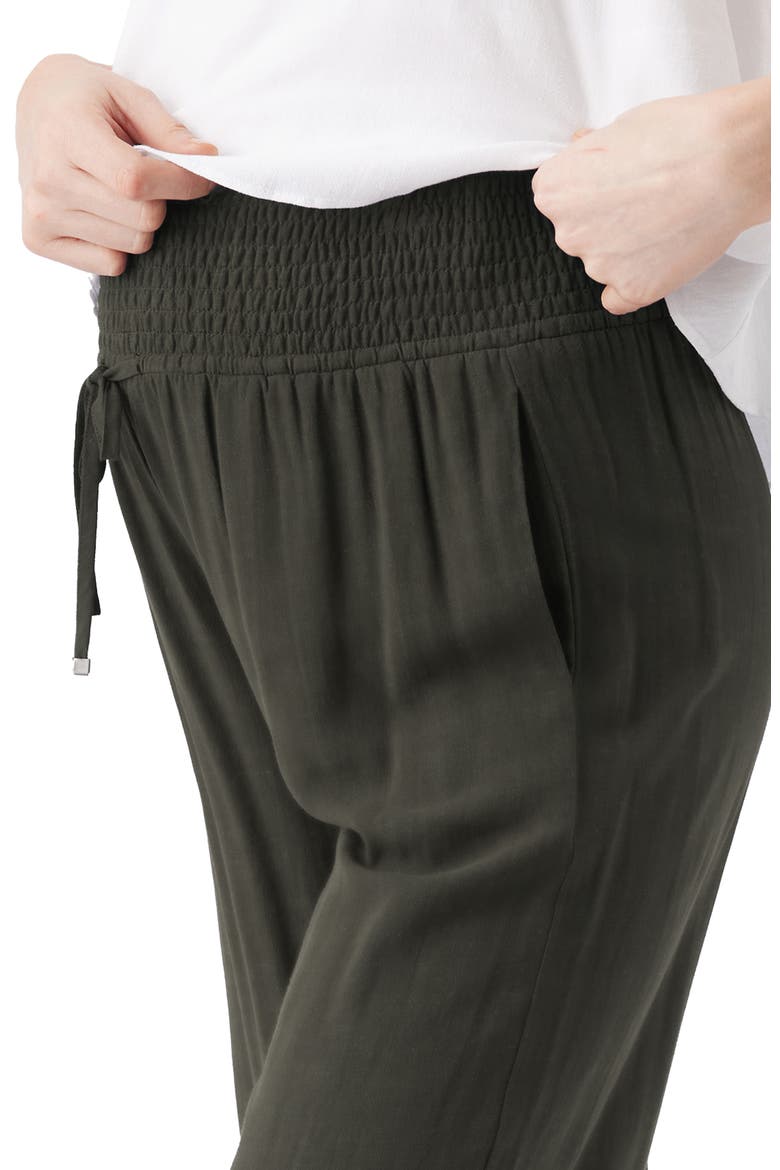 Wide Leg Tencel Pant, Alternate, color, Olive