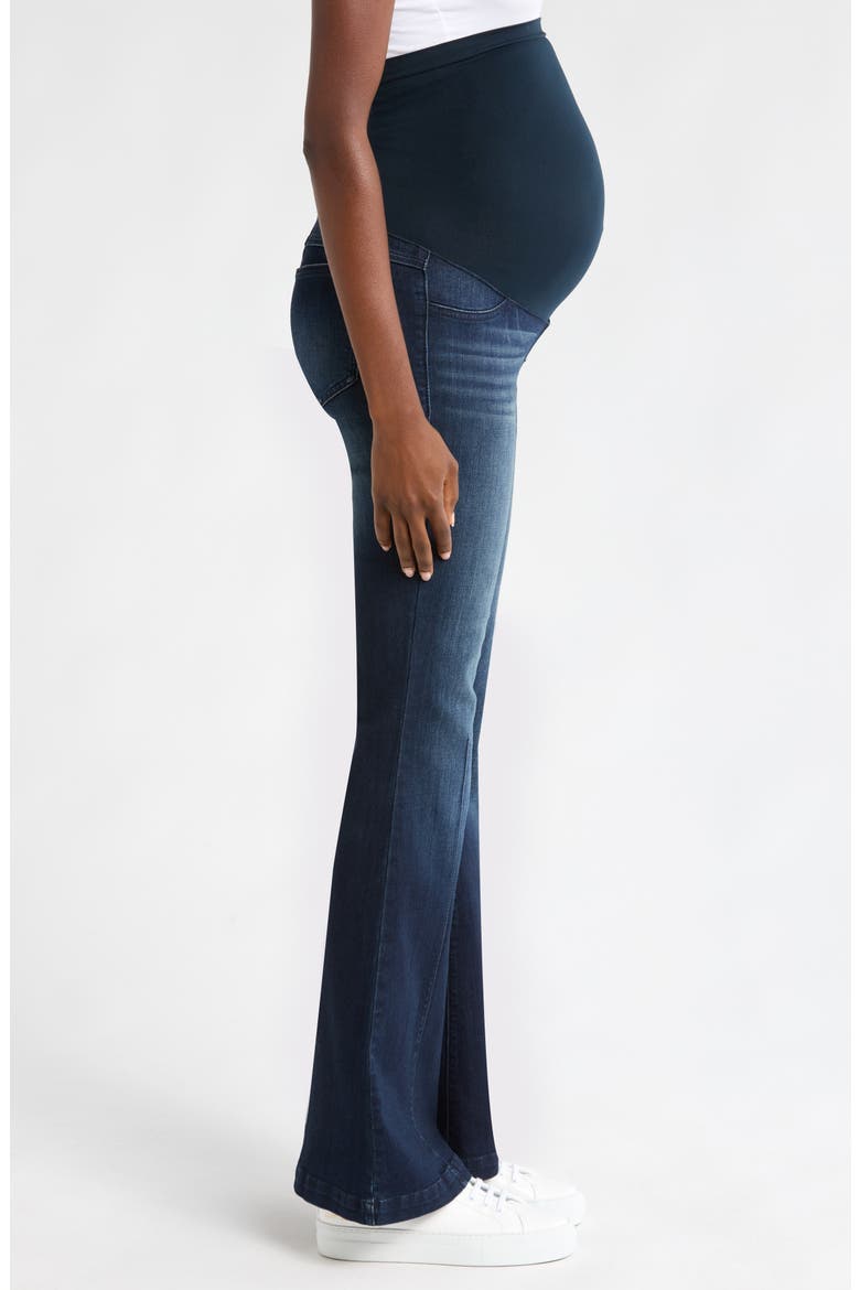 Over the Bump Darted Flare Maternity Jeans, Alternate, color, SADE