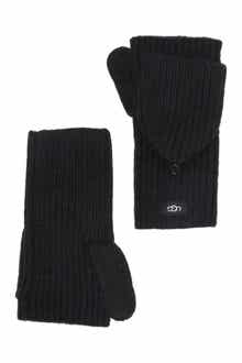 UGG® UGG Cozy Ribbed Knit Flip Mittens