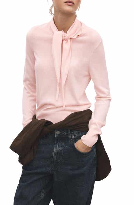 MANGO Knotted Turtleneck Sweater