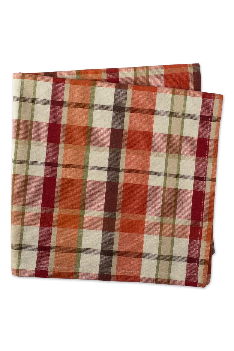 Pumpkin Spice Plaid Napkin Set/6, Alternate, color, Pumpkin Spice