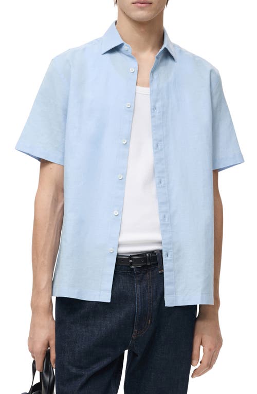Mango Regular Fit Linen Blend Button-up Shirt