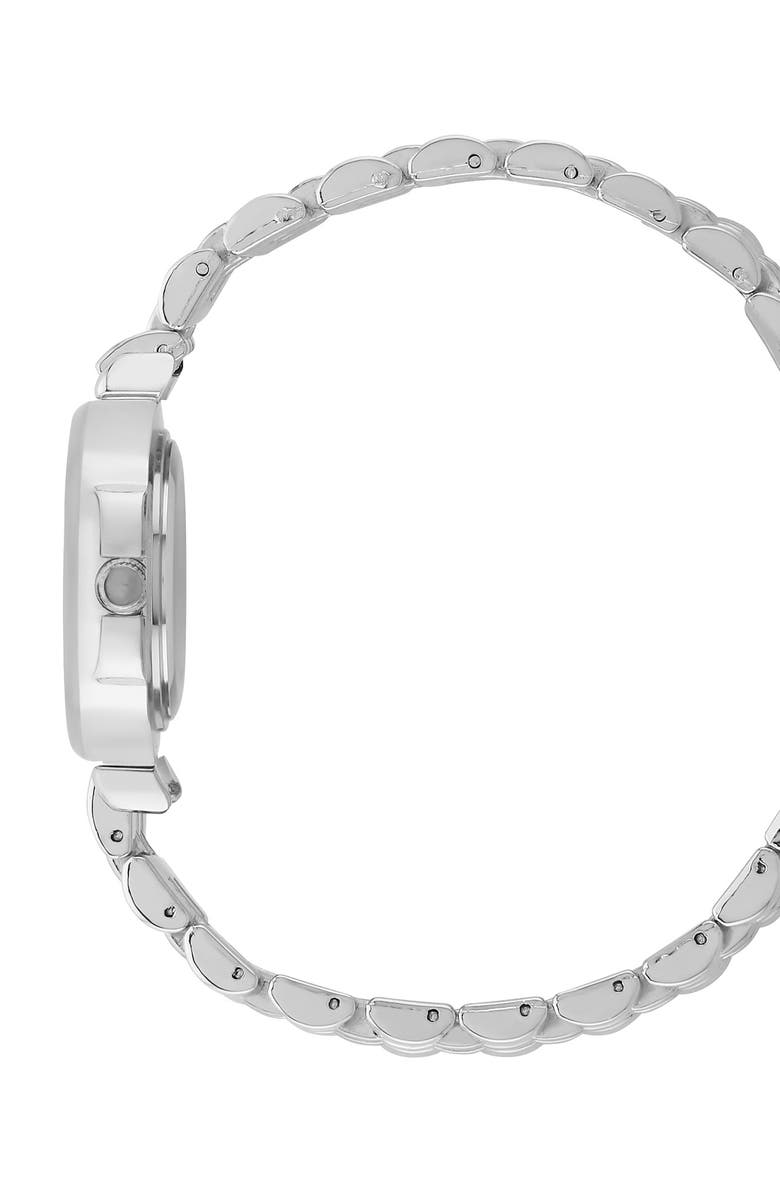 BCBG Oval Bracelet Strap Watch, 28mm, Alternate, color, Silver