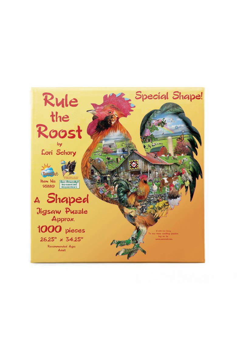 Rule the Roost 1000 piece Jigsaw Puzzle for Adults Special Shape, Alternate, color, Multicolor