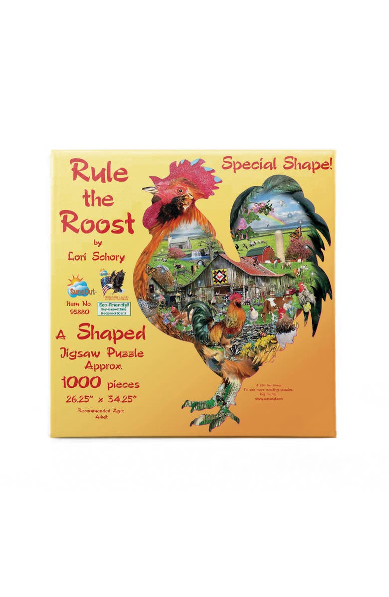 Sunsout Rule the Roost 1000 piece Jigsaw Puzzle for Adults Special Shape, Alternate, color, Multicolor