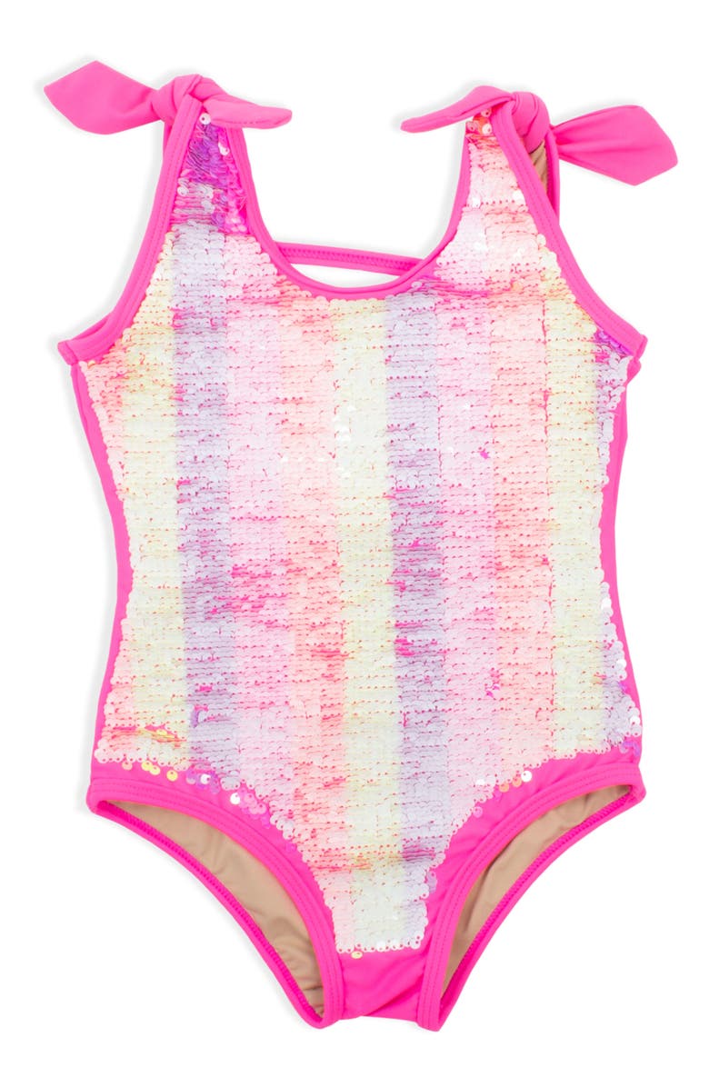 Shade Critters Flip Sequin Stripe One-Piece Swimsuit, Alternate, color, 
