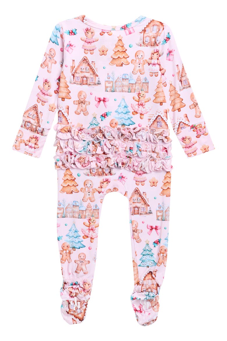 Kids' Ruffled Zip Footie, Alternate, color, PINK