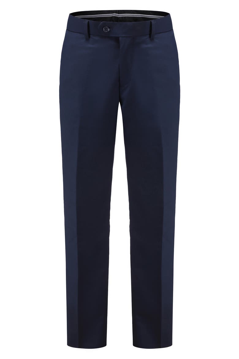 Slim Fit Satin Peak Lapel 3-Piece Tuxedo, Alternate, color, NAVY