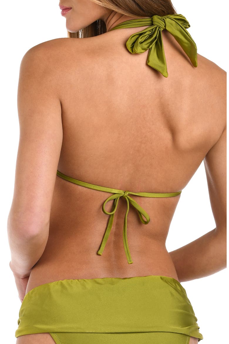 Solids Triangle Bikini Top, Alternate, color, OLIVE