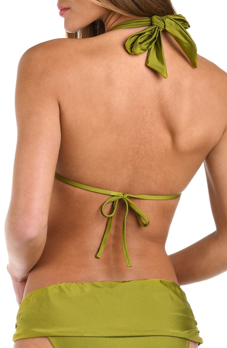 Sunshine 79 Solids Triangle Bikini Top, Alternate, color, Olive