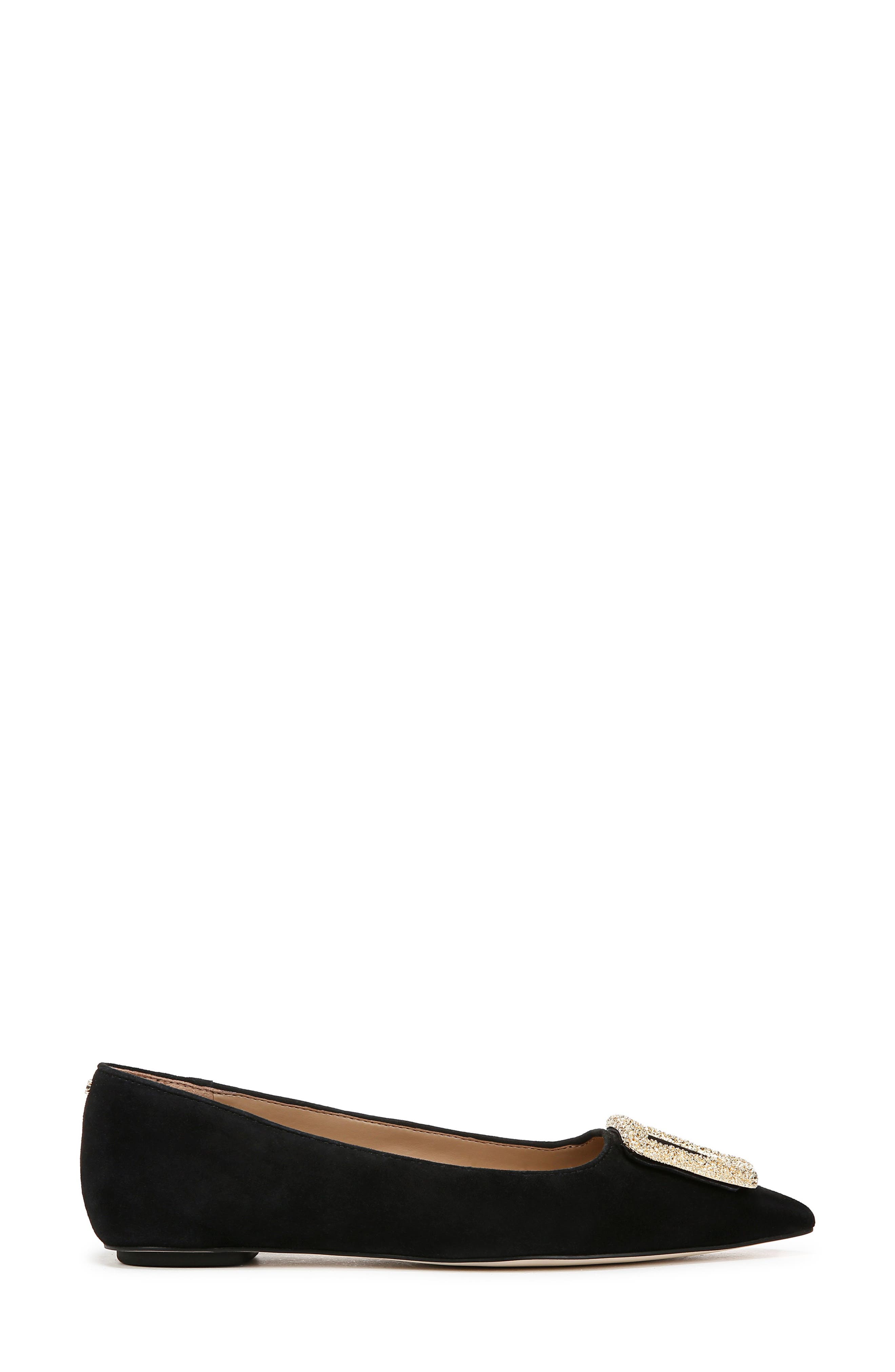 Sam Edelman Nico Pointed Toe Flat, Alternate, color, Black