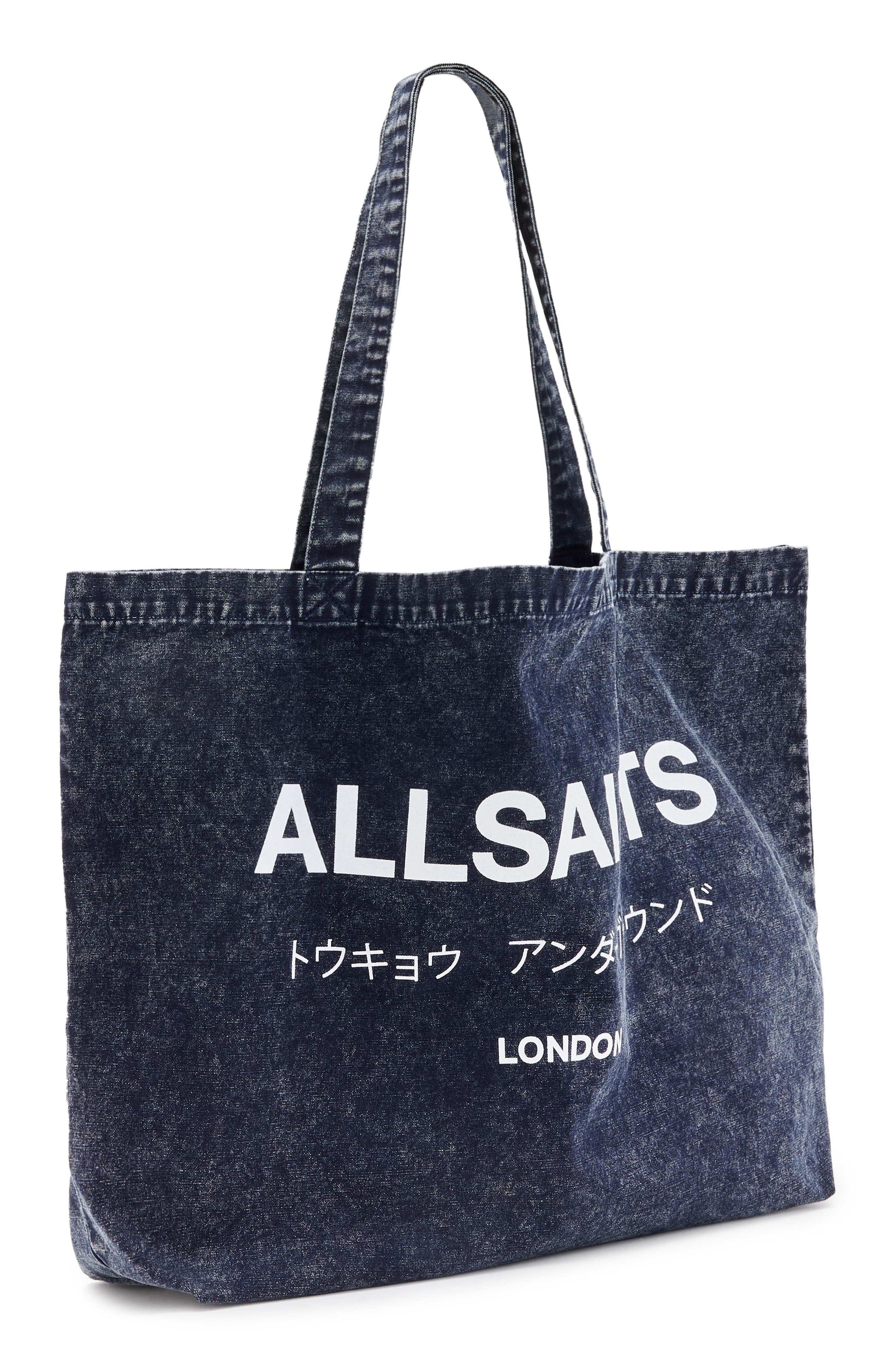 AllSaints Underground ACI Denim Tote, Alternate, color, 