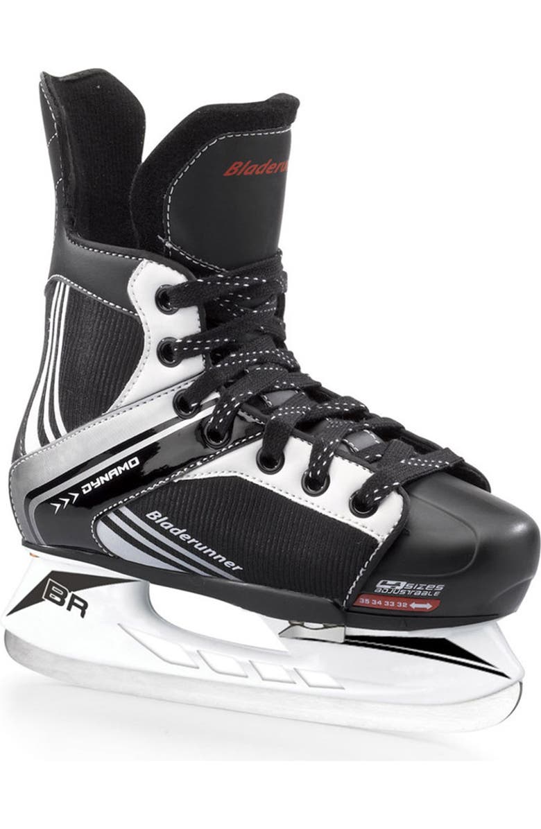 Bladerunner by Bladerunner Dynamo Boys Adjustable Ice Hockey Skates, Main, color, Black