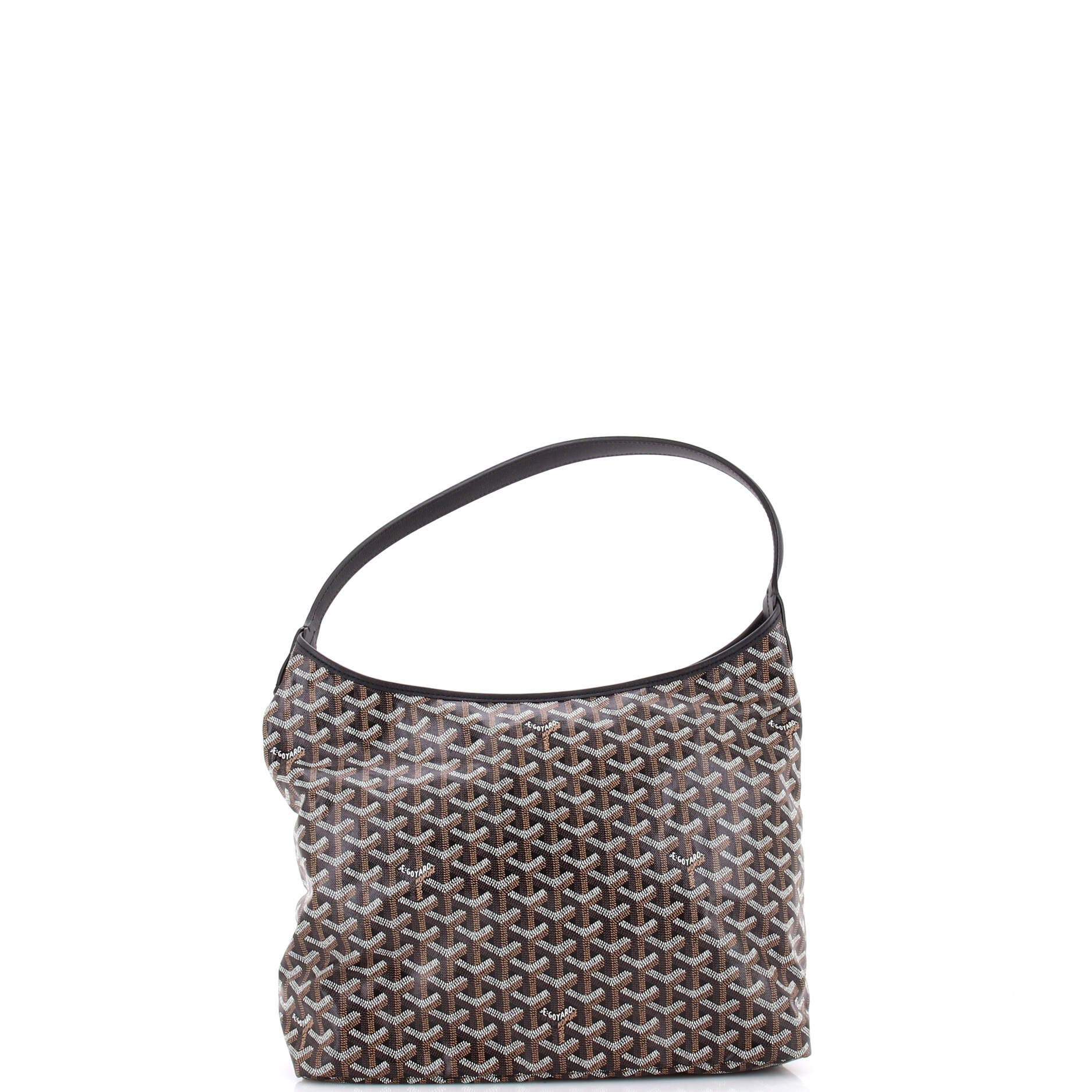 Pre-Owned Goyard Boheme Hobo Coated Canvas, Alternate, color, Black