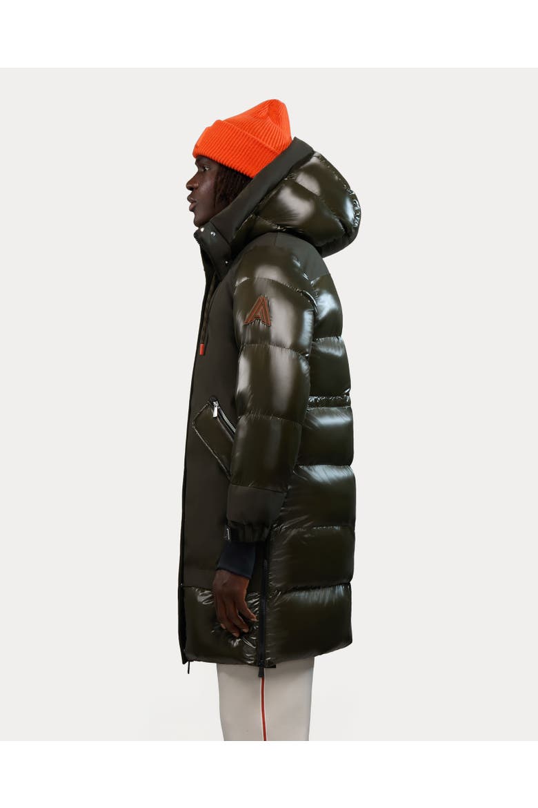 Brière Mixed media Puffer Parka, Alternate, color, Moss