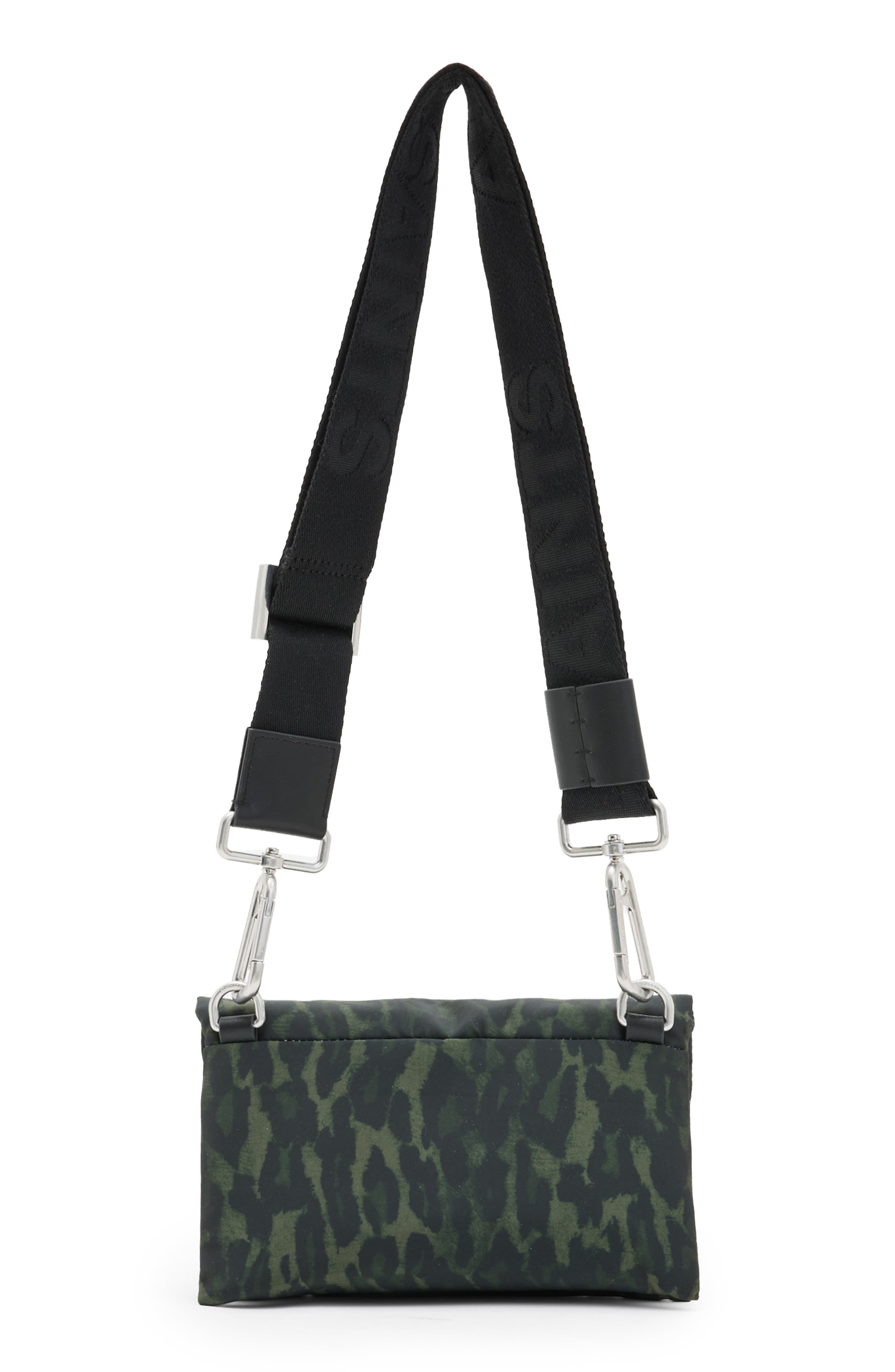 AllSaints Ezra Anita Crossbody Bag, Alternate, color, Leopard Green