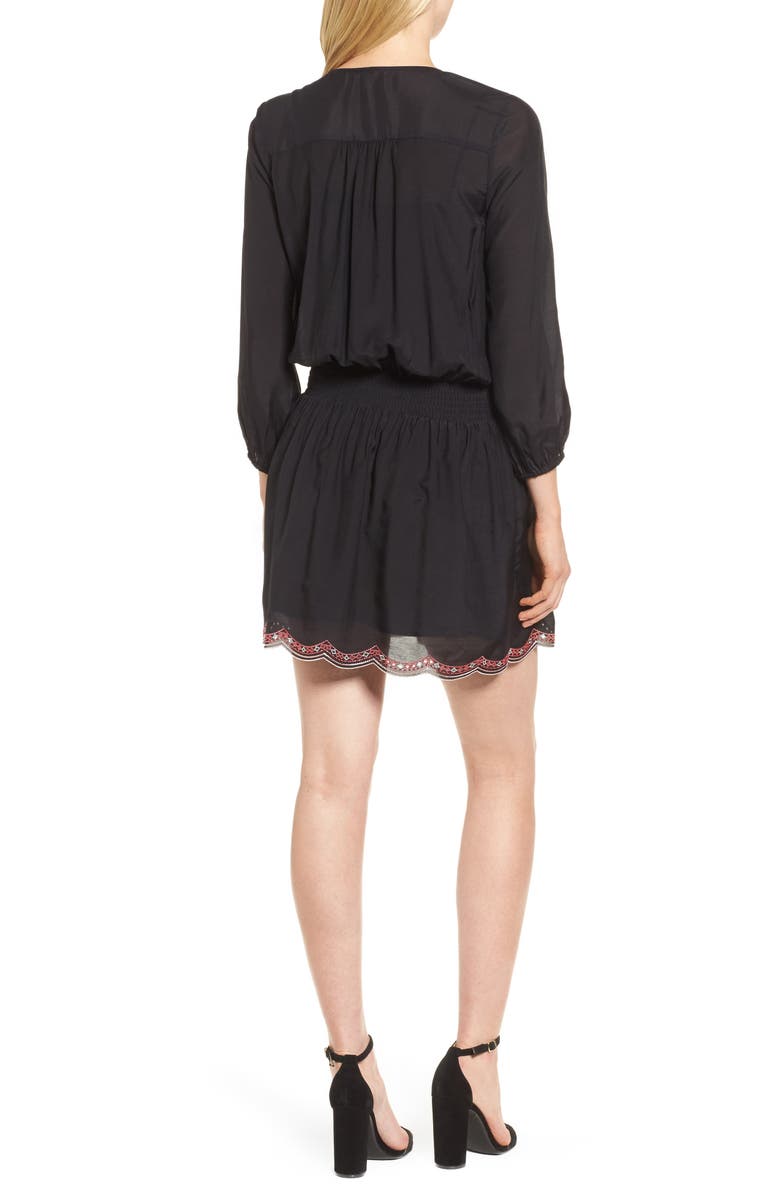 Ella Moss Embroidered Blouson Minidress, Alternate, color,