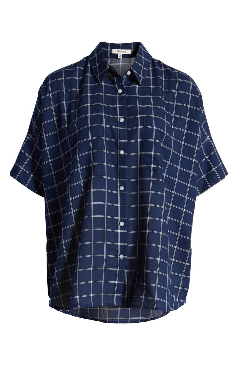 Madewell Courier Double Windowpane Shirt, Alternate, color, 