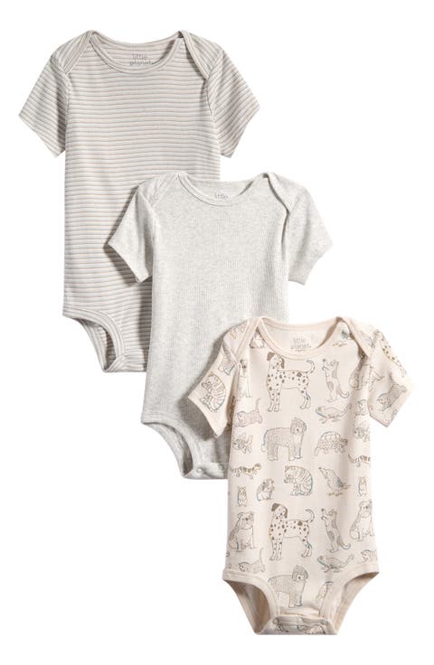 3-Pack Assorted Organic Cotton Bodysuits (Baby)