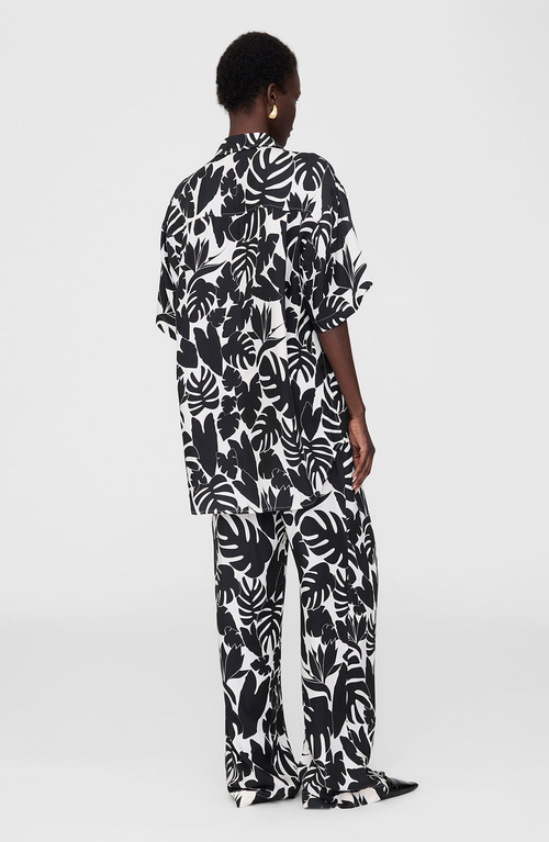 Anine Bing Black Bird Of Paradise Elain Pant In Black