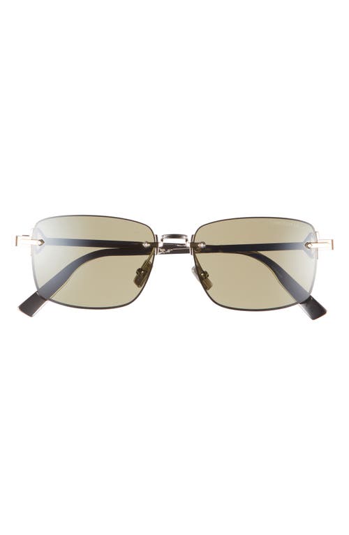 Dior Frameless Rectangle Sunglasses In Black