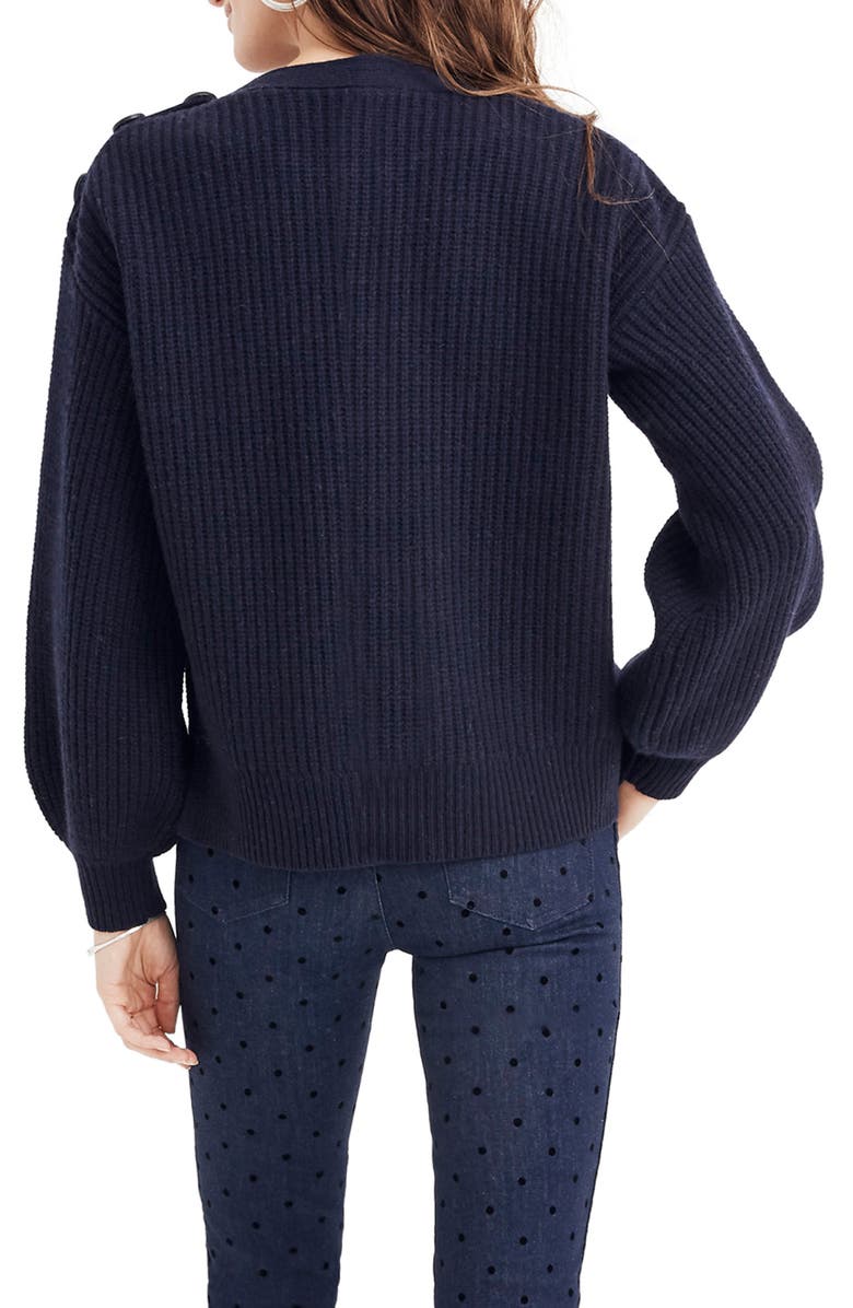 Madewell Boat Neck Button Shoulder Sweater, Alternate, color, 