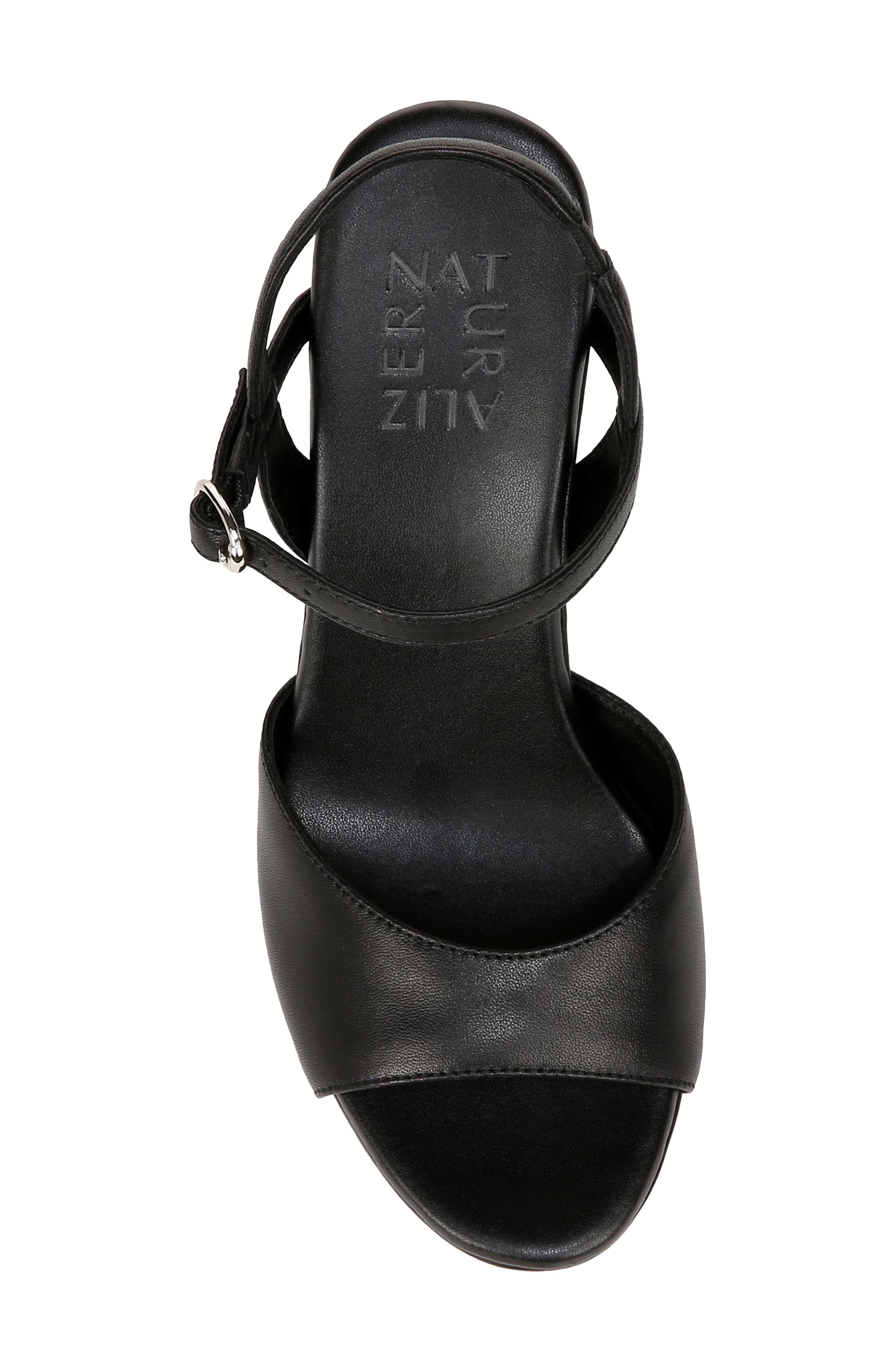 Naturalizer Lala Ankle Strap Sandal, Alternate, color, Black Leather