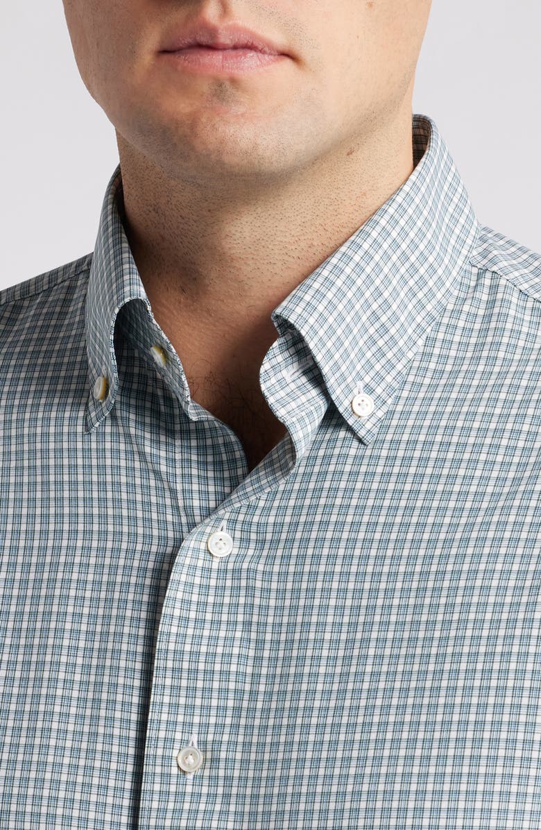 Peter Millar Cheviot Microcheck Performance Button-Down Shirt, Alternate, color,