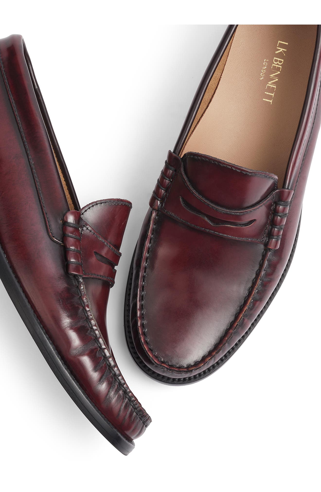 LK Bennett Solo Casual Loafer, Alternate, color, Bordeaux