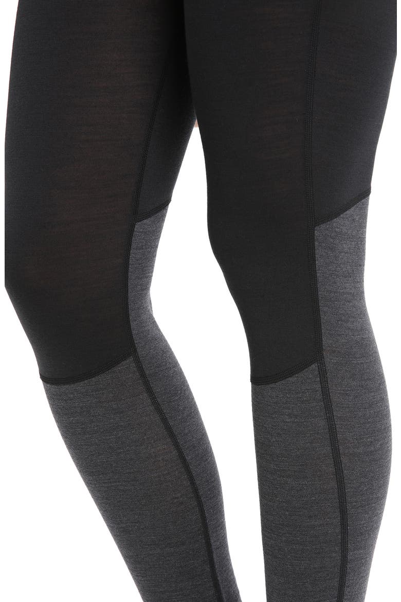125 ZoneKnit Tencel® Lyocell & Merino Wool Leggings, Alternate, color, BLACK/ JET HEATHER
