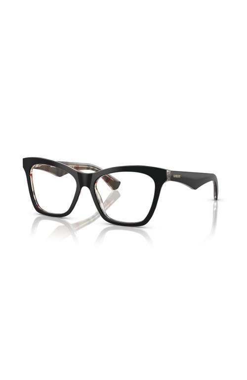 Burberry 54mm Cat Eye Optical Glasses In Black