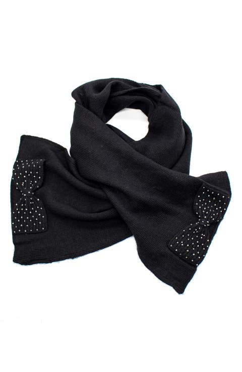 Minerva Embellished Bow Scarf