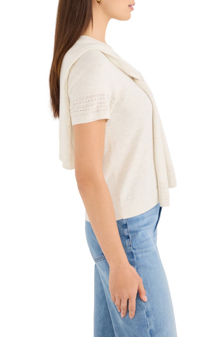Piazza Layered Look Sweater, Alternate, color, COCONUT