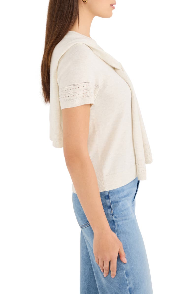 NIC+ZOE Piazza Layered Look Sweater, Alternate, color, Coconut