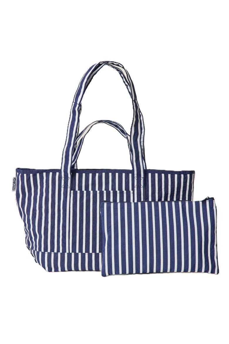 Packable Park Carryall, Main, color, Navy Stripe