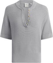 Varley Callie Sheer Knit Cotton Top