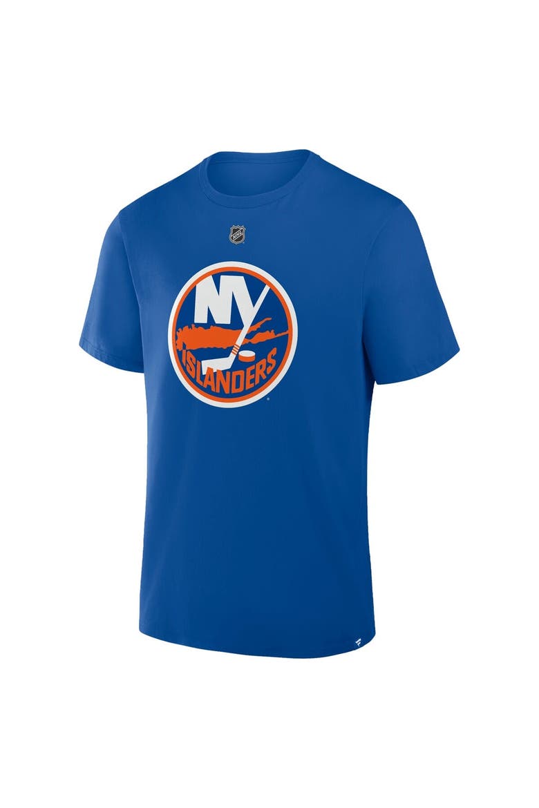 Men's Fanatics Mathew Barzal Royal New York Islanders Authentic Stack Name & Number T-Shirt, Alternate, color, Royal