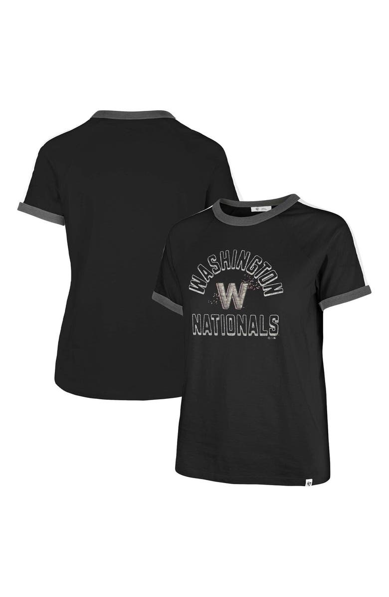 '47 Women's '47  Black Washington Nationals City Connect Sweet Heat Peyton T-Shirt, Main, color, Black