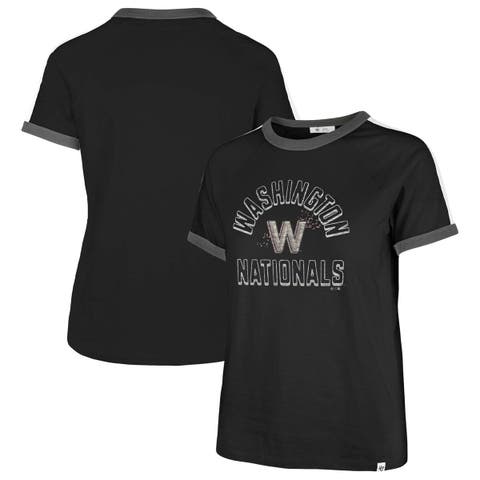 Women's '47  Black Washington Nationals City Connect Sweet Heat Peyton T-Shirt