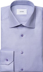 Eton Contemporary Fit Semi Solid Dress Shirt