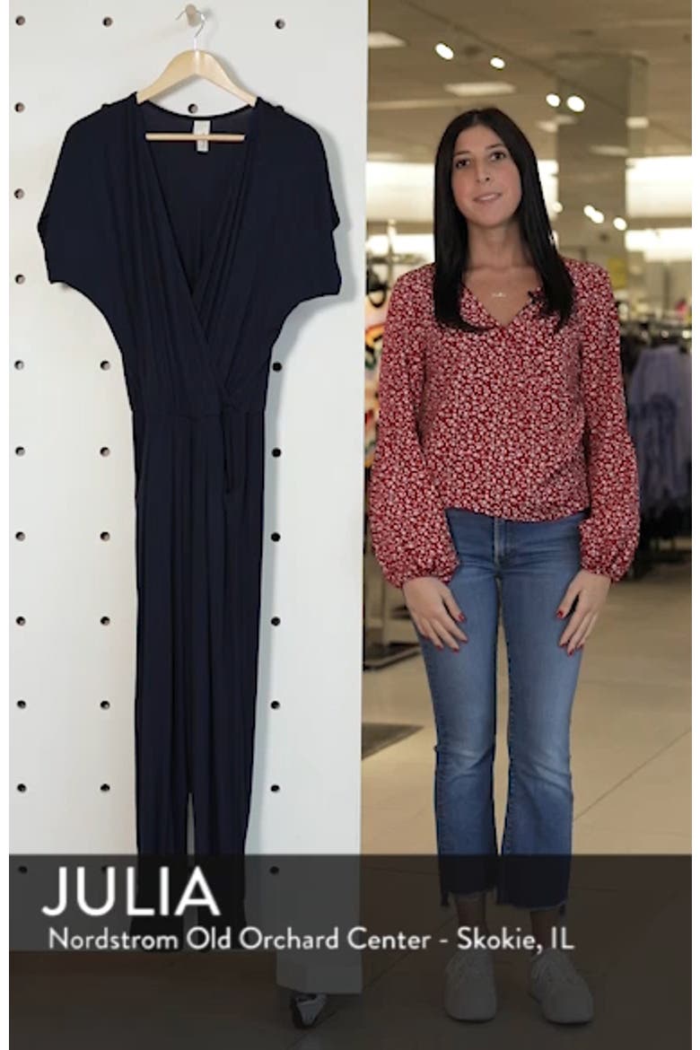 Short Sleeve Wrap Top Jumpsuit video