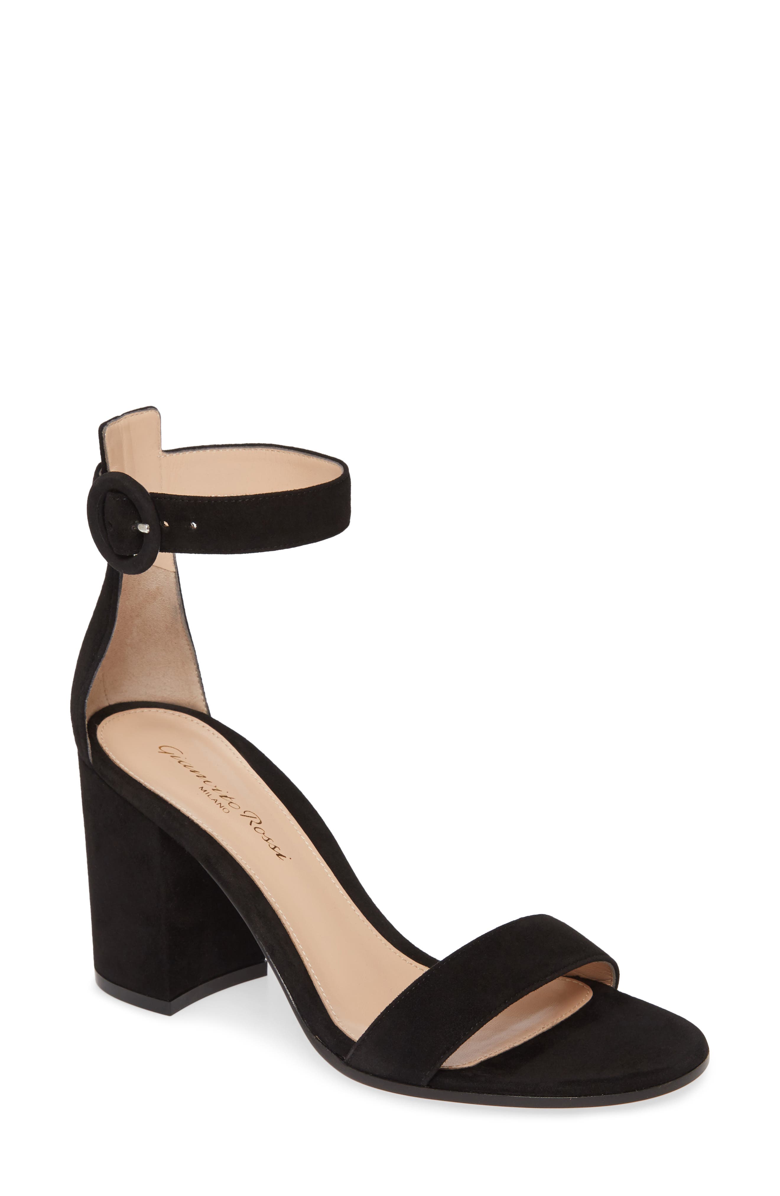 Gianvito Rossi Block Heel Sandal, Main, color, 