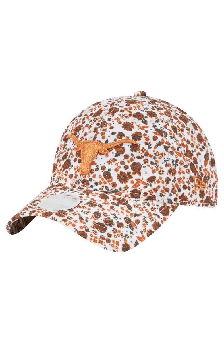 New Era Women's New Era  White Texas Longhorns Blooming 9TWENTY Adjustable Hat, Main, color, 