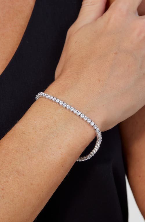 Savvy Cie Jewels 14k Gold Plated Cubic Zirconia Tennis Bracelet In Metallic