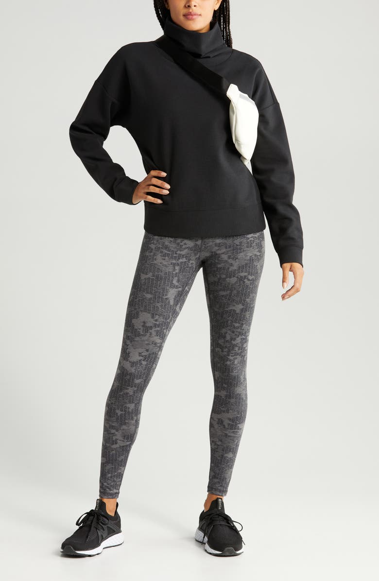 Zella Downtown Ottoman Turtleneck Sweatshirt, Alternate, color,