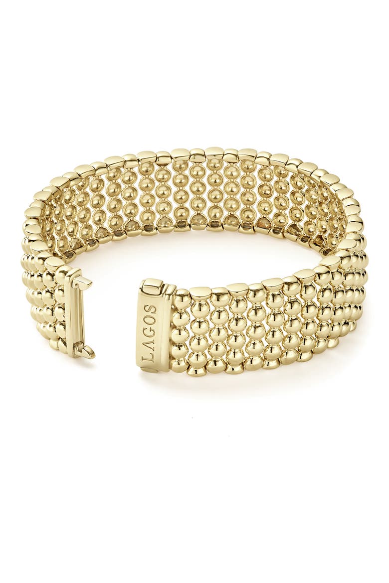 Caviar Gold Bold Wide Rope Bracelet, Alternate, color, GOLD